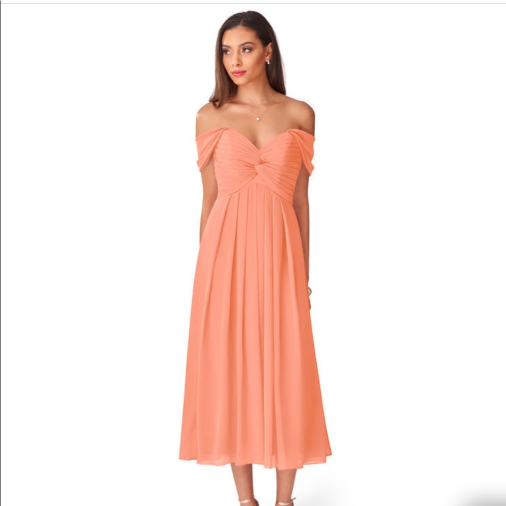 Azazie Midi formal dress